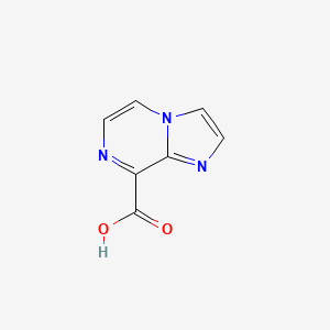 Imidazo[1,2-a]pyrazine-8-carboxylic acid chemical structure (CAS 1029144-45-3)