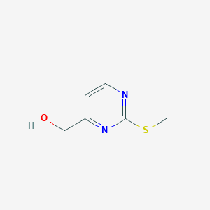 (2-(Methylthio)pyrimidin-4-yl)methanol chemical structure (CAS 102921-92-6)