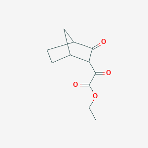 Ethyl 2-oxo-2-(3-oxobicyclo[2.2.1]heptan-2-yl)acetate chemical structure (CAS 10293-81-9)