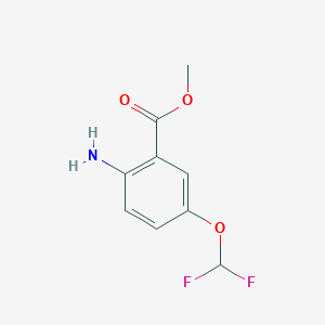 Methyl 2-amino-5-(difluoromethoxy)benzoate chemical structure (CAS 1029419-88-2)