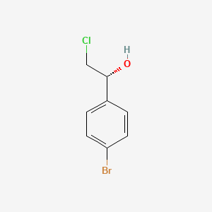 (R)-1-(4-Bromophenyl)-2-chloroethan-1-ol chemical structure (CAS 1029431-48-8)