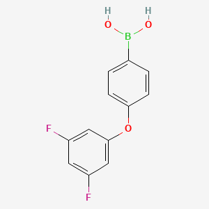(4-(3,5-Difluorophenoxy)phenyl)boronic acid chemical structure (CAS 1029438-51-4)