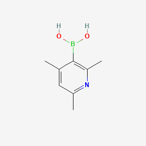 (2,4,6-Trimethylpyridin-3-yl)boronic acid chemical structure (CAS 1029654-17-8)