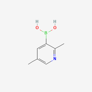 (2,5-Dimethylpyridin-3-yl)boronic acid chemical structure (CAS 1029654-18-9)