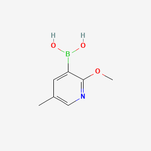 (2-Methoxy-5-methylpyridin-3-yl)boronic acid chemical structure (CAS 1029654-27-0)