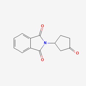 2-(3-Oxocyclopentyl)isoindoline-1,3-dione chemical structure (CAS 1029691-06-2)