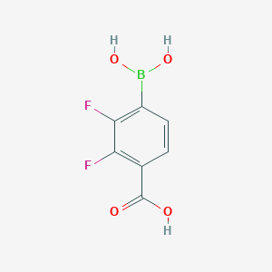 4-Borono-2,3-difluorobenzoic acid chemical structure (CAS 1029716-92-4)