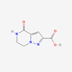 4-Oxo-4,5,6,7-tetrahydropyrazolo[1,5-a]pyrazine-2-carboxylic acid chemical structure (CAS 1029721-02-5)