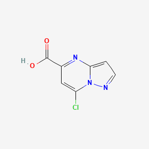 7-Chloropyrazolo[1,5-a]pyrimidine-5-carboxylic acid chemical structure (CAS 1030019-33-0)
