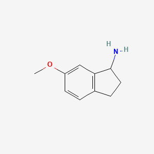 6-Methoxy-2,3-dihydro-1H-inden-1-amine chemical structure (CAS 103028-81-5)