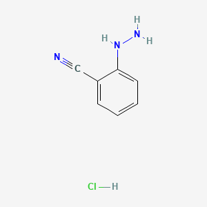 2-Hydrazinylbenzonitrile hydrochloride chemical structure (CAS 1030287-80-9)