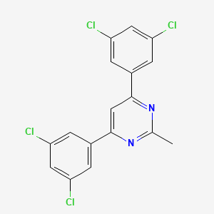 4,6-Bis(3,5-dichlorophenyl)-2-methylpyrimidine chemical structure (CAS 1030380-50-7)