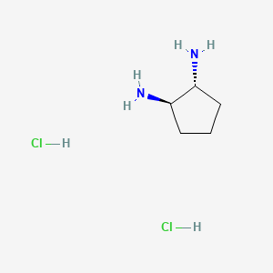 (1R,2R)-Cyclopentane-1,2-diamine dihydrochloride chemical structure (CAS 1030390-38-5)