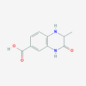2-Methyl-3-oxo-1,2,3,4-tetrahydroquinoxaline-6-carboxylic acid chemical structure (CAS 103041-03-8)