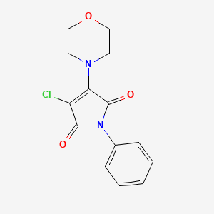 3-Chloro-4-morpholino-1-phenyl-1H-pyrrole-2,5-dione chemical structure (CAS 103056-35-5)