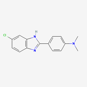 4-(5-Chloro-1H-benzo[d]imidazol-2-yl)-N,N-dimethylaniline chemical structure (CAS 1030574-44-7)