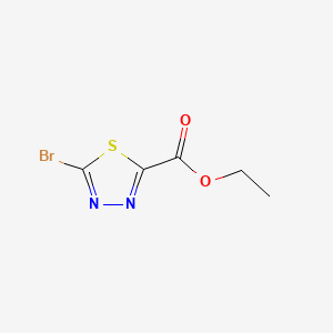 Ethyl 5-bromo-1,3,4-thiadiazole-2-carboxylate chemical structure (CAS 1030613-07-0)