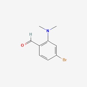 4-Bromo-2-(dimethylamino)benzaldehyde chemical structure (CAS 1030863-12-7)