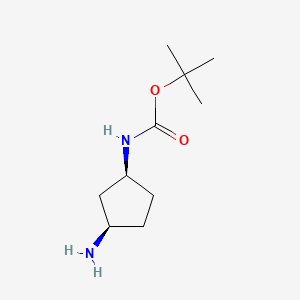 (1S,3R)-3-Amino-1-(Boc-amino)cyclopentane chemical structure (CAS 1031335-25-7)