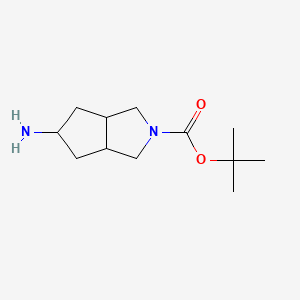 tert-Butyl 5-aminohexahydrocyclopenta[c]pyrrole-2(1H)-carboxylate chemical structure (CAS 1031335-28-0)