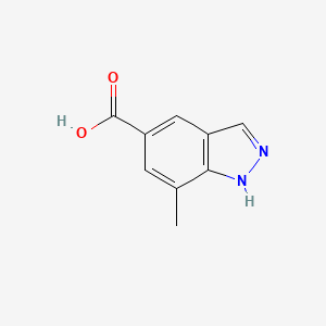 7-Methyl-1H-indazole-5-carboxylic acid chemical structure (CAS 1031417-41-0)
