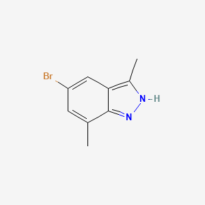 5-Bromo-3,7-dimethyl-1H-indazole chemical structure (CAS 1031417-71-6)