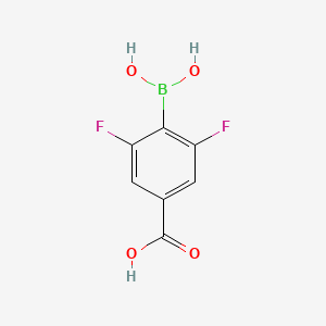 4-Borono-3,5-difluorobenzoic acid chemical structure (CAS 1031857-98-3)