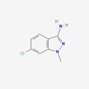 6-Chloro-1-methyl-1H-indazol-3-amine chemical structure (CAS 1031927-22-6)