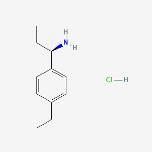 (R)-1-(4-Ethylphenyl)propan-1-amine hydrochloride chemical structure (CAS 1032156-97-0)