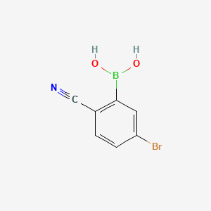 (5-Bromo-2-cyanophenyl)boronic acid chemical structure (CAS 1032231-30-3)