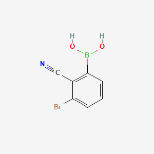 (3-Bromo-2-cyanophenyl)boronic acid chemical structure (CAS 1032231-32-5)