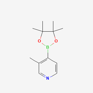 3-Methyl-4-(4,4,5,5-tetramethyl-1,3,2-dioxaborolan-2-yl)pyridine chemical structure (CAS 1032358-00-1)