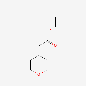 Ethyl 2-(tetrahydro-2H-pyran-4-yl)acetate chemical structure (CAS 103260-44-2)