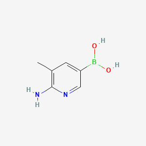 (6-Amino-5-methylpyridin-3-yl)boronic acid chemical structure (CAS 1032759-01-5)
