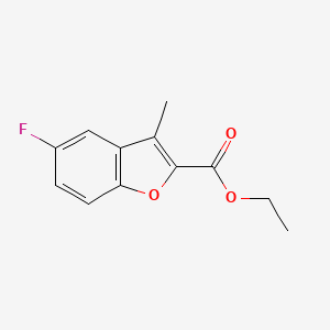 Ethyl 5-fluoro-3-methylbenzofuran-2-carboxylate chemical structure (CAS 1033196-12-1)