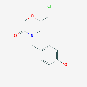 6-(Chloromethyl)-4-(4-methoxybenzyl)morpholin-3-one chemical structure (CAS 1033201-59-0)