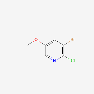 3-Bromo-2-chloro-5-methoxypyridine chemical structure (CAS 1033202-44-6)