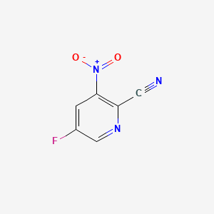 5-Fluoro-3-nitropicolinonitrile chemical structure (CAS 1033202-51-5)