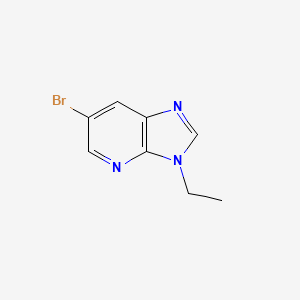 6-Bromo-3-ethyl-3H-imidazo[4,5-b]pyridine chemical structure (CAS 1033202-59-3)