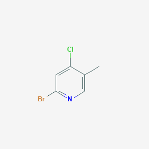 2-Bromo-4-chloro-5-methylpyridine chemical structure (CAS 1033203-40-5)
