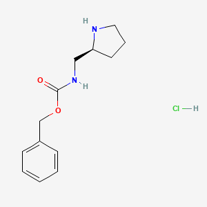 (S)-Benzyl (pyrrolidin-2-ylmethyl)carbamate hydrochloride chemical structure (CAS 1033245-45-2)
