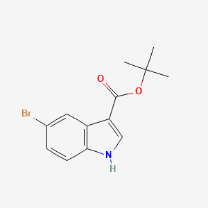 tert-Butyl 5-bromo-1H-indole-3-carboxylate chemical structure (CAS 1033265-51-8)