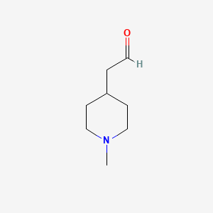 (1-Methylpiperidin-4-yl)acetaldehyde chemical structure (CAS 10333-64-9)