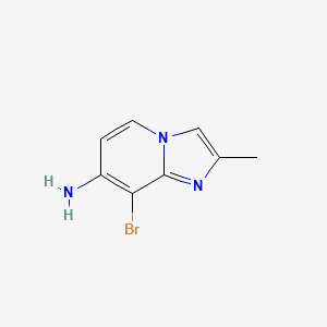 8-Bromo-2-methylimidazo[1,2-a]pyridin-7-amine chemical structure (CAS 1033434-88-6)