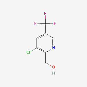 (3-Chloro-5-(trifluoromethyl)pyridin-2-yl)methanol chemical structure (CAS 1033463-31-8)