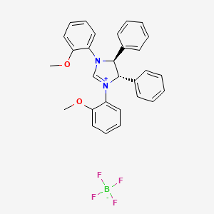 (4S,5S)-1,3-Bis(2-methoxyphenyl)-4,5-diphenyl-4,5-dihydro-1H-imidazol-3-ium tetrafluoroborate chemical structure (CAS 1033618-49-3)