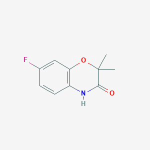 7-Fluoro-2,2-dimethyl-2H-benzo[b][1,4]oxazin-3(4H)-one chemical structure (CAS 103362-10-3)