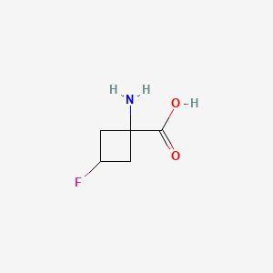 1-Amino-3-fluorocyclobutanecarboxylic acid chemical structure (CAS 1033700-92-3)