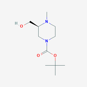 tert-Butyl (S)-3-(hydroxymethyl)-4-methylpiperazine-1-carboxylate chemical structure (CAS 1033719-09-3)