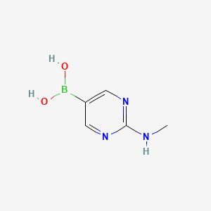 (2-(Methylamino)pyrimidin-5-yl)boronic acid chemical structure (CAS 1033745-26-4)